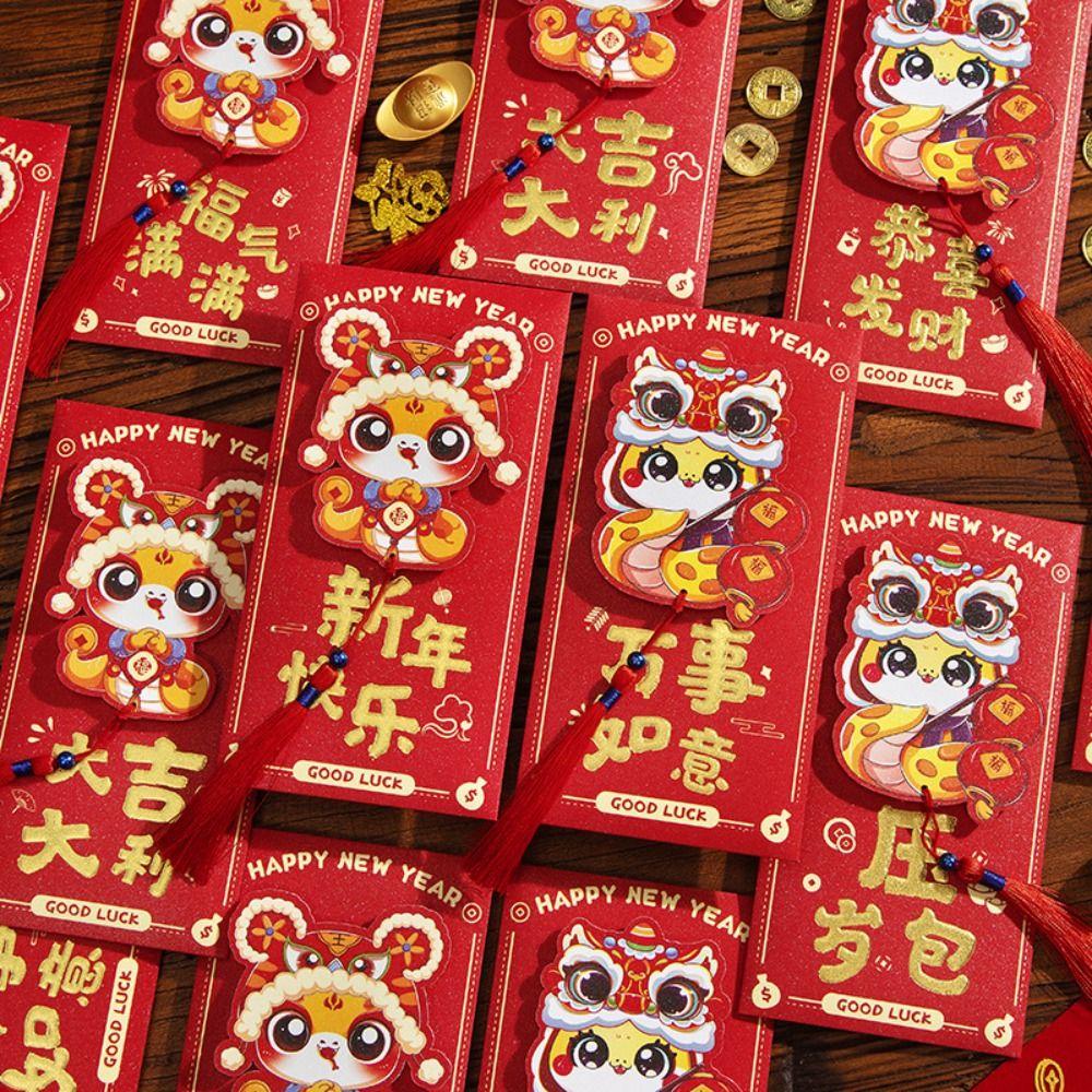 6pcs Traditional 2025 Snake Year Red Envelopes Chinese Style Good Luck Red Packet Wedding Birthday 6pcs
6pcs Traditional 2025 Snake Year Red Envelopes Chinese Style Good Luck Red Packet Wedding Birthday 6pcs