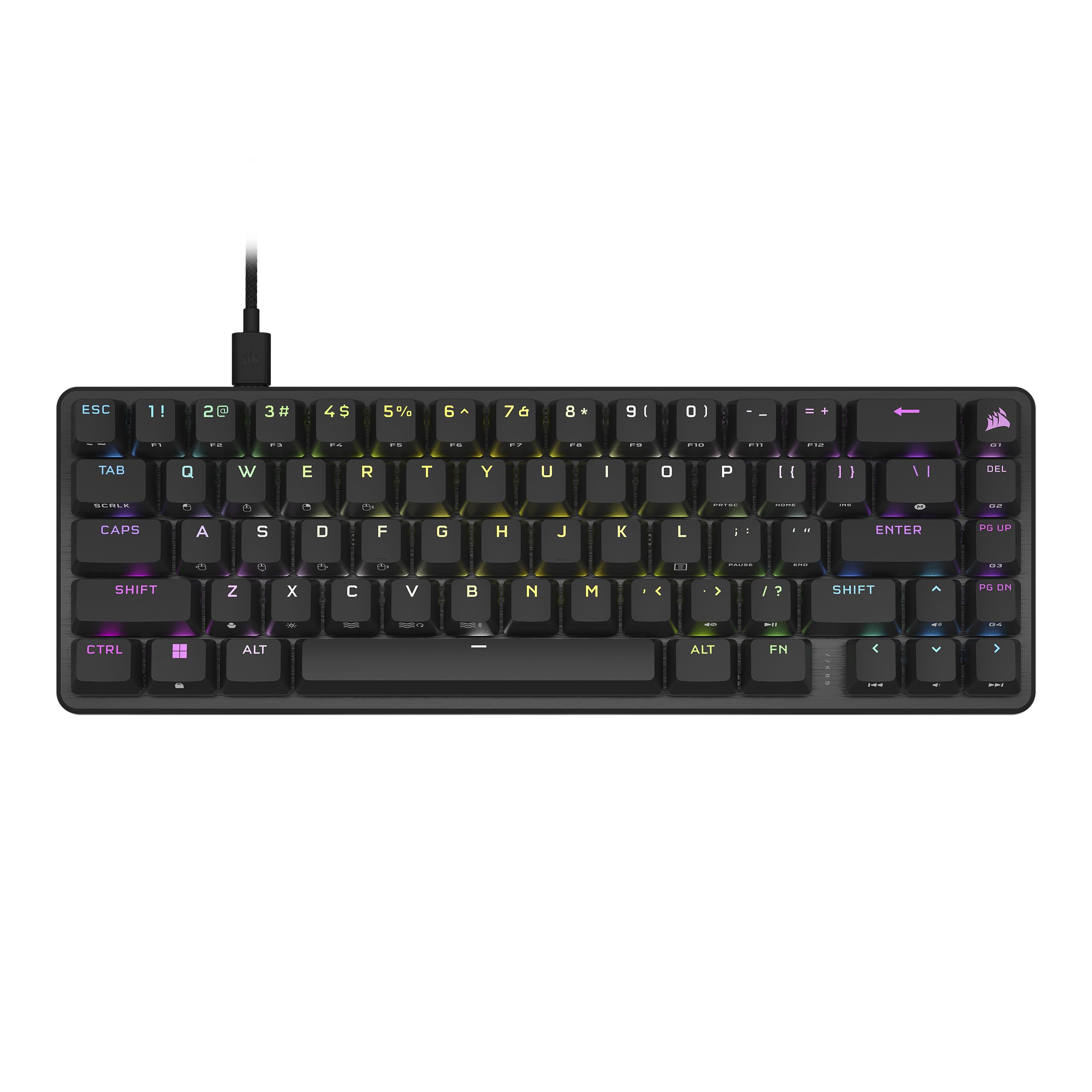 CORSAIR K65 PRO MINI Gaming Keyboard Keyboard developed OPX axis with directional keys English layout 65% In-house CH-91A401A-NA
CORSAIR K65 PRO MINI Gaming Keyboard Keyboard developed OPX axis with directional keys English layout 65% In-house CH-91A401A-NA