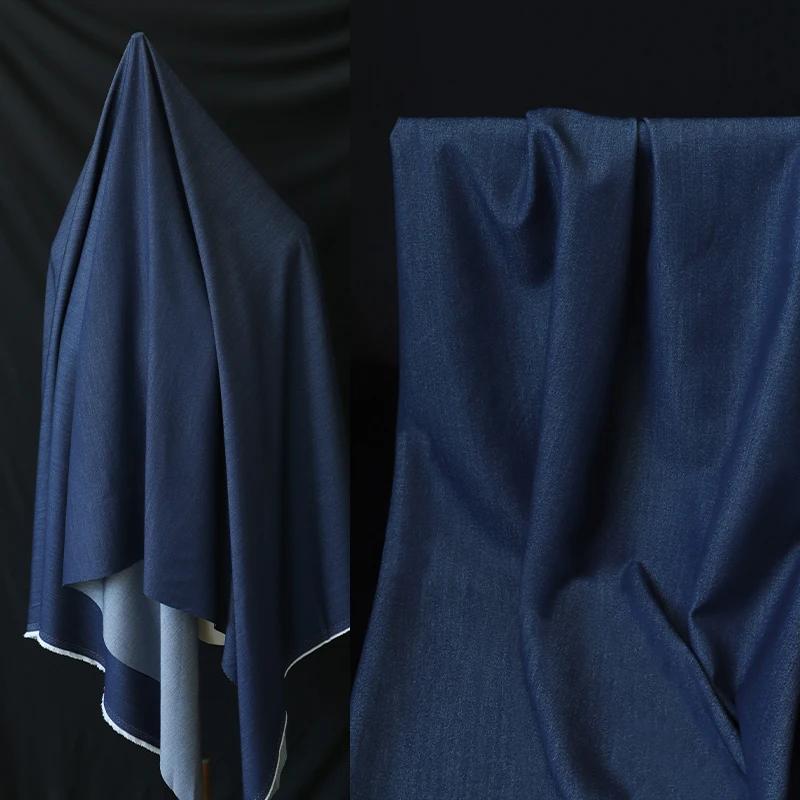 Wide 150cm Denim Micro-elastic Fabric High-end Thin No-wash Non-fading DIY Dress Shirt and Pants Fabric 100x150cm темно-синього кольору
Wide 150cm Denim Micro-elastic Fabric High-end Thin No-wash Non-fading DIY Dress Shirt and Pants Fabric 100x150cm темно-синього кольору