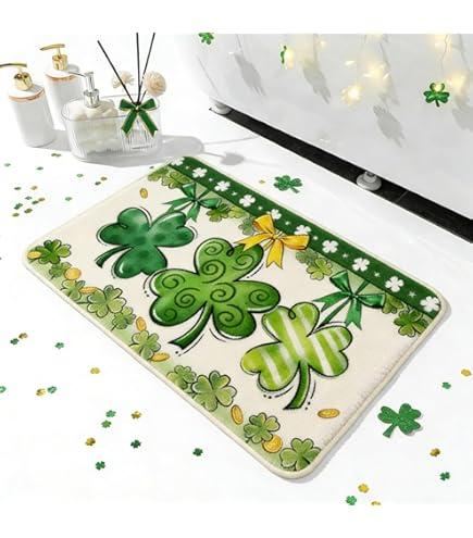 Door Mat Green Lucky You Four Leaf Clover Pattern Non Slip Washable Rug for Entryway Bathroom Home Decoration 40cm x 60cm
Door Mat Green Lucky You Four Leaf Clover Pattern Non Slip Washable Rug for Entryway Bathroom Home Decoration 40cm x 60cm