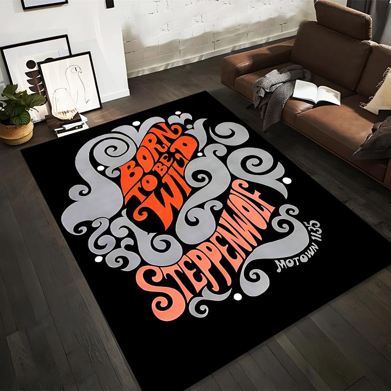 Retro Black Carpet with Born to Be Wild Steppenwolf Design Style Suitable for use as an anti-slip for living room bedroom sofas 40x60cm( 15x23in )
Retro Black Carpet with Born to Be Wild Steppenwolf Design Style Suitable for use as an anti-slip for living room bedroom sofas 40x60cm( 15x23in )