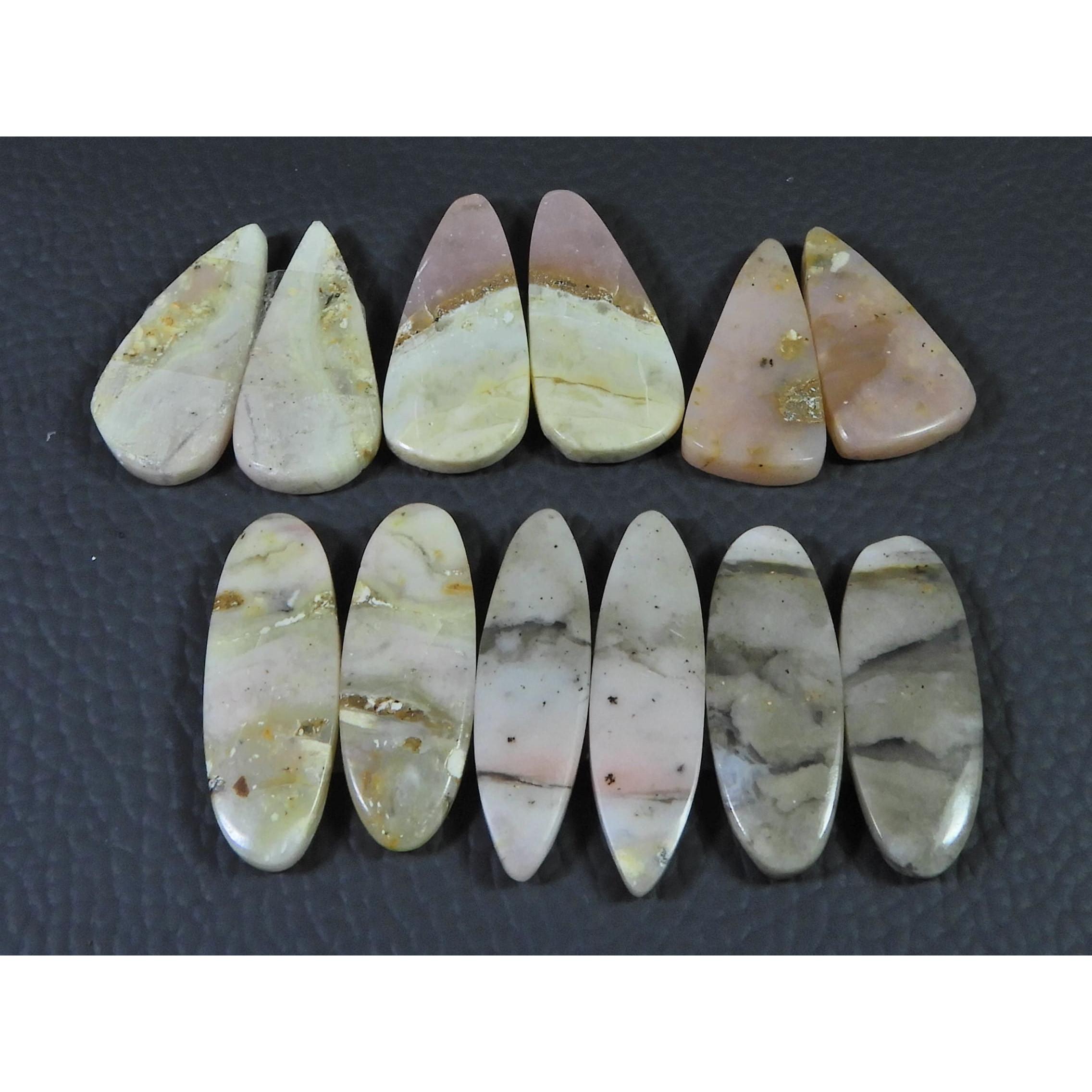 107Cts. Натуральный розовый опал парный набор микс кабошон драгоценный камень лот из 6 пар C-447
107Cts. Натуральный розовый опал парный набор микс кабошон драгоценный камень лот из 6 пар C-447