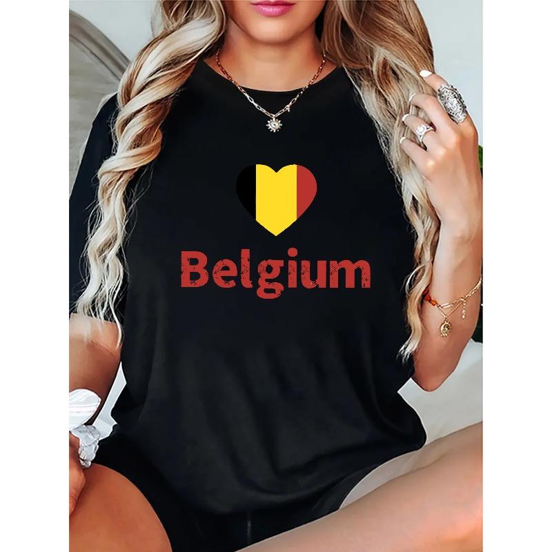 European sizes Women s Belgian Flag Print T-Shirt 4XL чорний
European sizes Women s Belgian Flag Print T-Shirt 4XL чорний