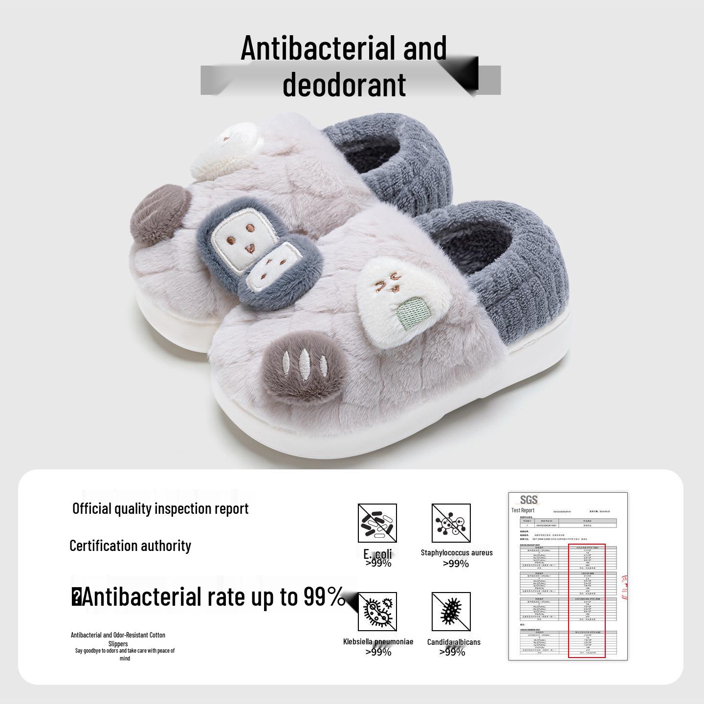 Antibacterial Kids Cotton Slippers, Autumn/Winter 2025, Non-Slip Indoor Footwear with Heel, for Boys and Girls 28-29
Antibacterial Kids Cotton Slippers, Autumn/Winter 2025, Non-Slip Indoor Footwear with Heel, for Boys and Girls 28-29