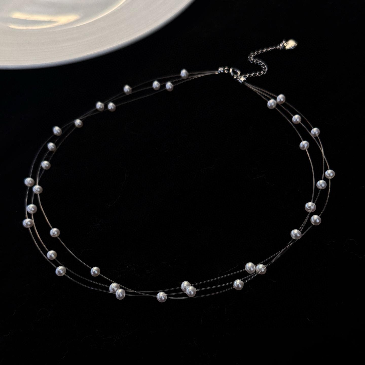 Natural Freshwater Real Pearl Necklace, Medium Size, Multi-layer Handmade Fishing Line Collarbone Woven Chain, Versatile Jewelry, Women s 2026 45CM
Natural Freshwater Real Pearl Necklace, Medium Size, Multi-layer Handmade Fishing Line Collarbone Woven Chain, Versatile Jewelry, Women s 2026 45CM