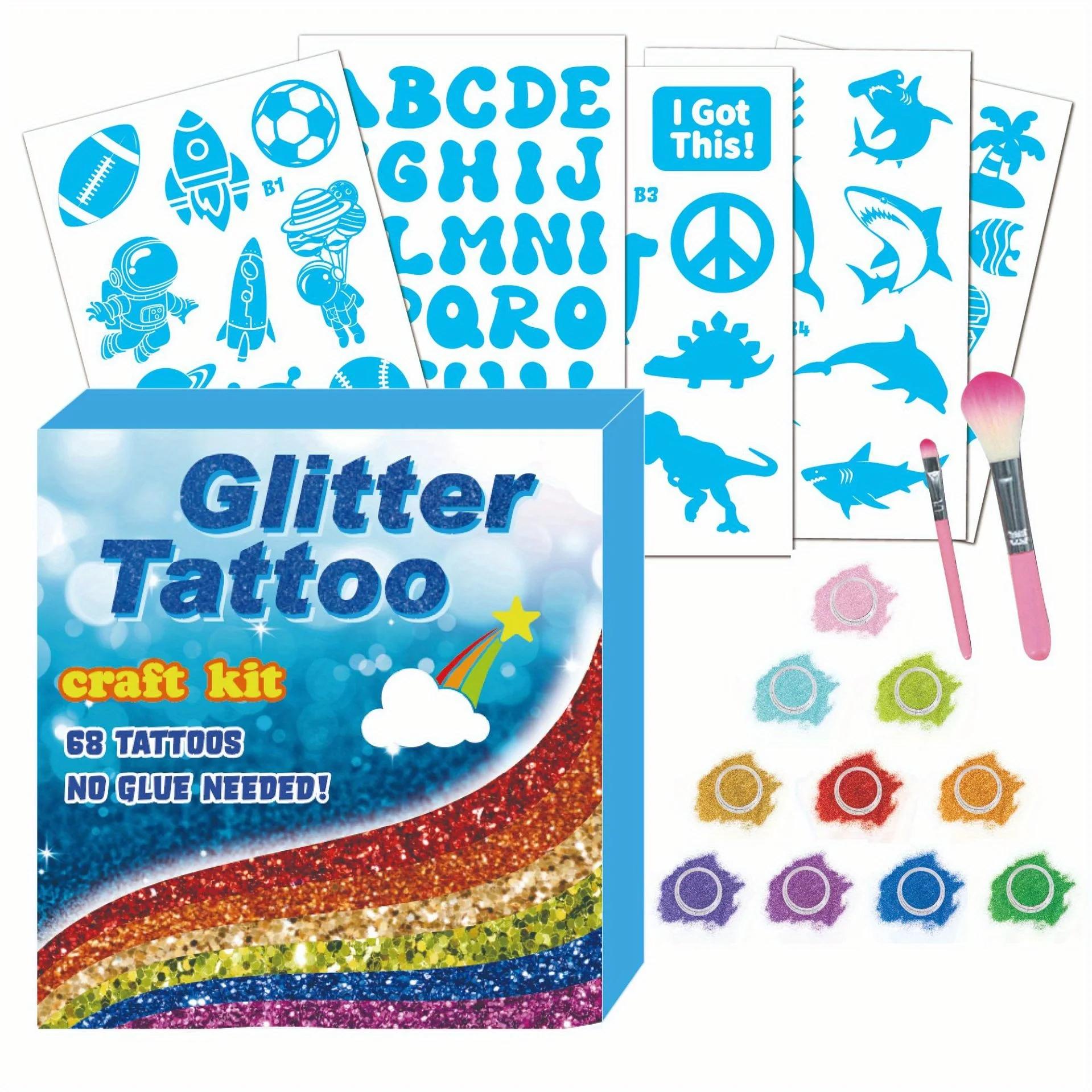 Glitter Tattoo Craft Kit: 71 Temporary Stickers, No Glue Needed, 10 Vibrant Colors - Perfect for Parties And Festivals Christmas синий
Glitter Tattoo Craft Kit: 71 Temporary Stickers, No Glue Needed, 10 Vibrant Colors - Perfect for Parties And Festivals Christmas синий