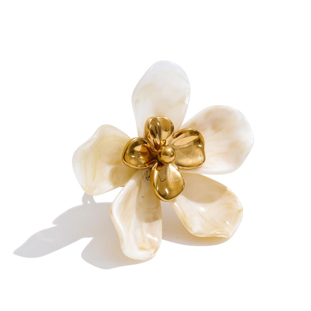 Yhpup Stainless Steel Resin Flower Adjustable Ring New Arrivals Y2K Waterproof Summer Stylish Golden Finger Trendy Jewelry Gift resizable
Yhpup Stainless Steel Resin Flower Adjustable Ring New Arrivals Y2K Waterproof Summer Stylish Golden Finger Trendy Jewelry Gift resizable