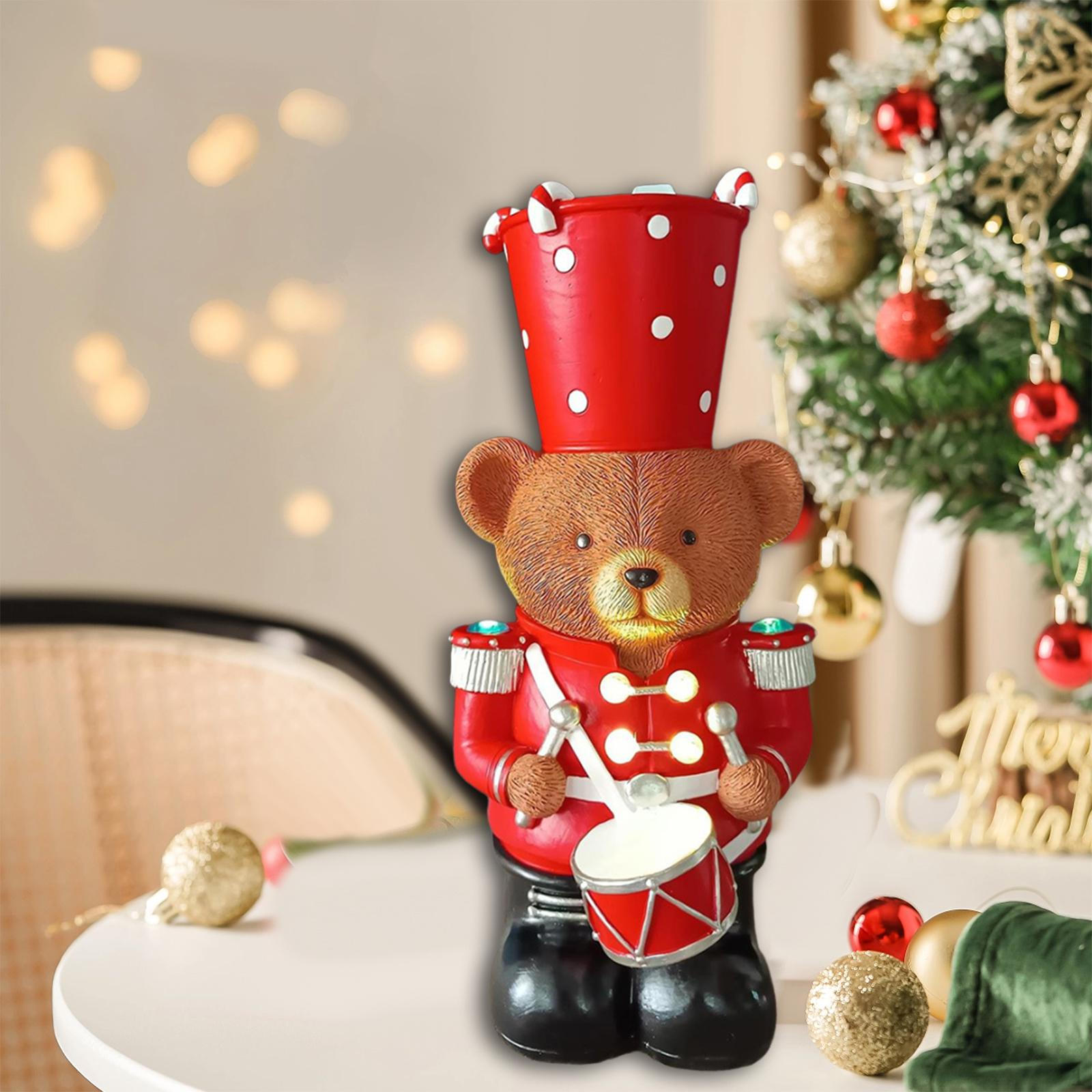 Статуя барабанщика в виде животного, рождественское украшение, декоративное коллекционное настольное украшение для Brown Bear
Статуя барабанщика в виде животного, рождественское украшение, декоративное коллекционное настольное украшение для Brown Bear