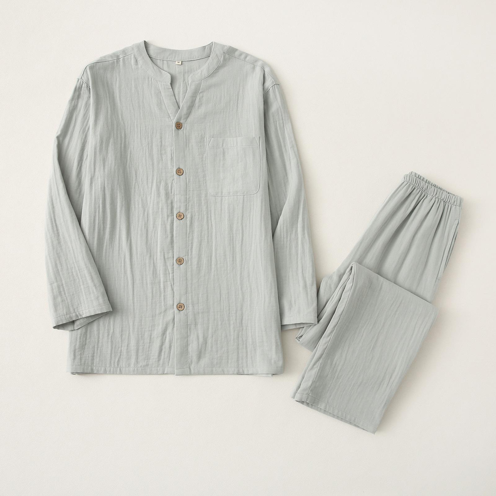Japanese Style 100% Cotton Gauze Pajamas: Couple s Long-Sleeve, Long-Pants Set for Spring/Summer Large
Japanese Style 100% Cotton Gauze Pajamas: Couple s Long-Sleeve, Long-Pants Set for Spring/Summer Large