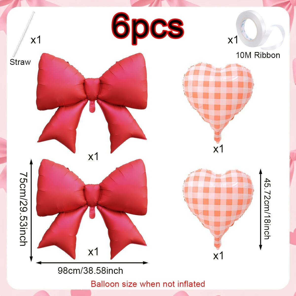 6pcs Red Pink Blue Bow Heart-Shaped Foil Balloon Set Birthday Weddings Anniversaries Party Decoration Holiday Gift Photo Props other
6pcs Red Pink Blue Bow Heart-Shaped Foil Balloon Set Birthday Weddings Anniversaries Party Decoration Holiday Gift Photo Props other