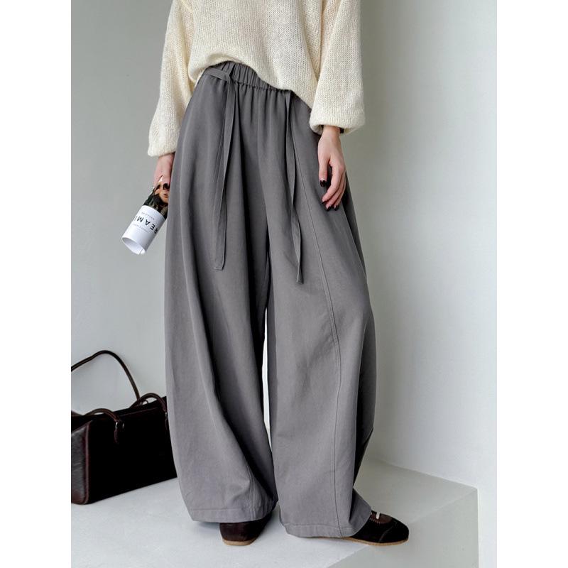 Orange Zhi Early Autumn Elastic Waist Tencel Wide-Leg Pants - Women s Loose, Slimming, Simple Lazy Style Large
Orange Zhi Early Autumn Elastic Waist Tencel Wide-Leg Pants - Women s Loose, Slimming, Simple Lazy Style Large