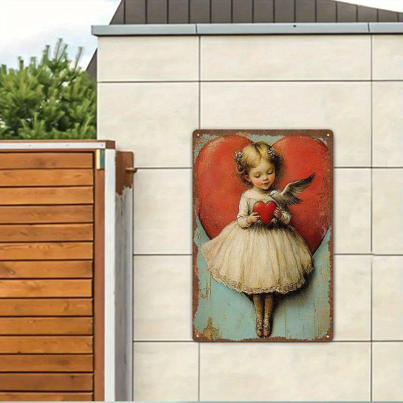 Vintage Angel Valentine S Day Decorative Sign, Pre-Drilled Wall Hanging Metal Tin Art, Retro Room Cafe Garage Decor 20x30cm білий
Vintage Angel Valentine S Day Decorative Sign, Pre-Drilled Wall Hanging Metal Tin Art, Retro Room Cafe Garage Decor 20x30cm білий
