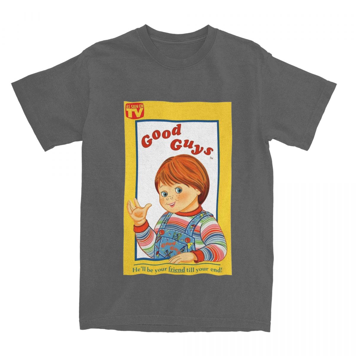 Хорошие парни Чаки Мужская Женская Футболка Одежда из фильма ужасов Винтажные Футболки Хлопок Классическая Одежда L
Хорошие парни Чаки Мужская Женская Футболка Одежда из фильма ужасов Винтажные Футболки Хлопок Классическая Одежда L