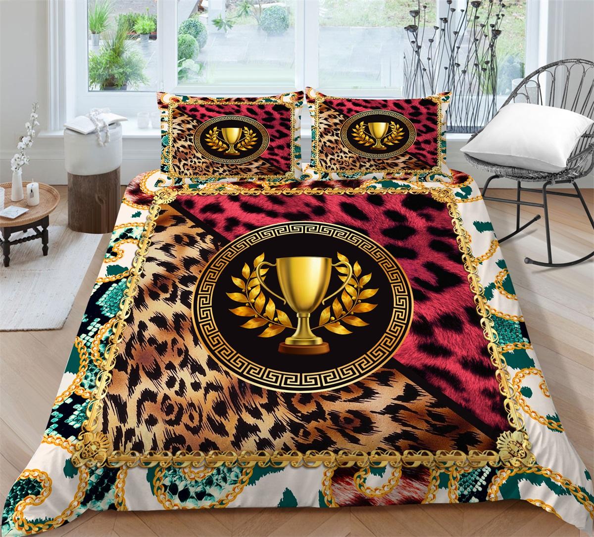 Роскошный 3D комплект постельного белья с HD-принтом, одеяло и наволочка, 2/3 шт., ткань из микрофибры, мягкая молния DE135 * 200, полноразмерное украшение для спальни DE 100x135cm
