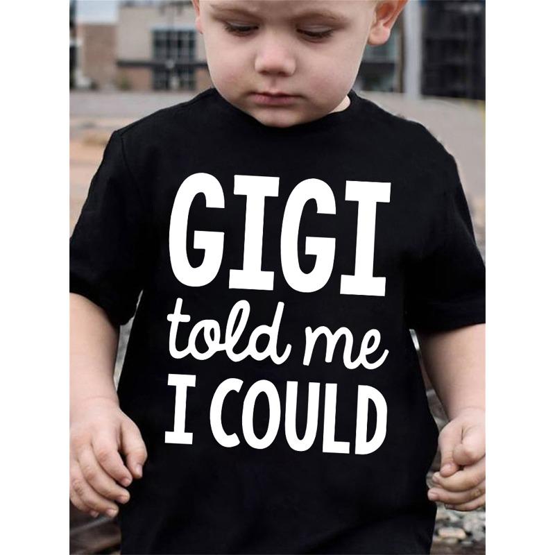 European sizes Summer Boys Stylish Short-Sleeve Top with Gigi Told Me I Could Letter Print for Outdoor Casual Wear 98cm чёрный
European sizes Summer Boys Stylish Short-Sleeve Top with Gigi Told Me I Could Letter Print for Outdoor Casual Wear 98cm чёрный