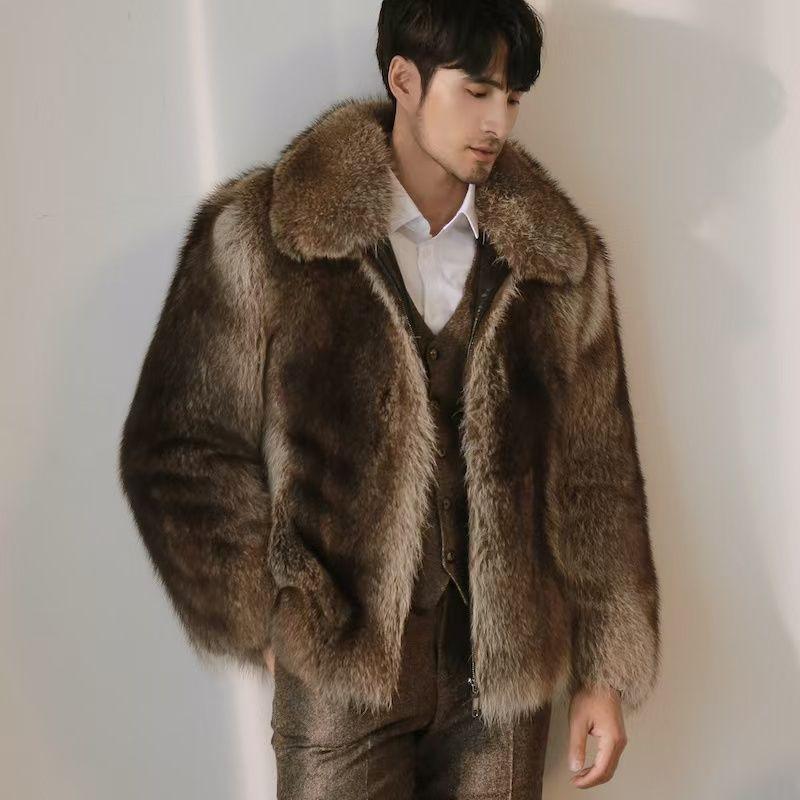 Autumn and winter new men s imported raccoon fur hooded jacket fashion casual temperament light luxury thickened cotton coat 6XL
Autumn and winter new men s imported raccoon fur hooded jacket fashion casual temperament light luxury thickened cotton coat 6XL