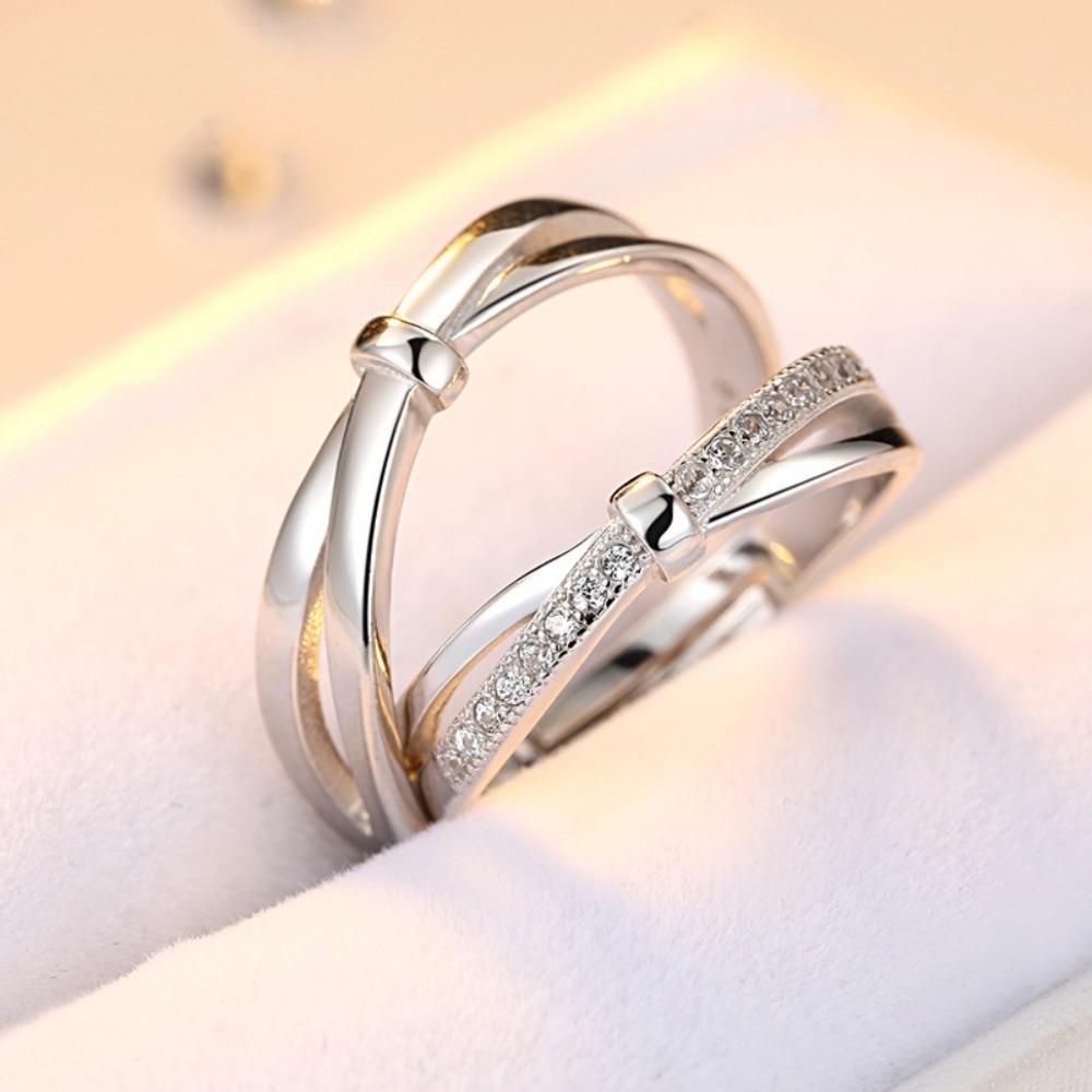 925 Silver Plated Bow Ring Couple Rings Adjustable Open Ring for Women Men Fashion Jewelry Gift
925 Silver Plated Bow Ring Couple Rings Adjustable Open Ring for Women Men Fashion Jewelry Gift