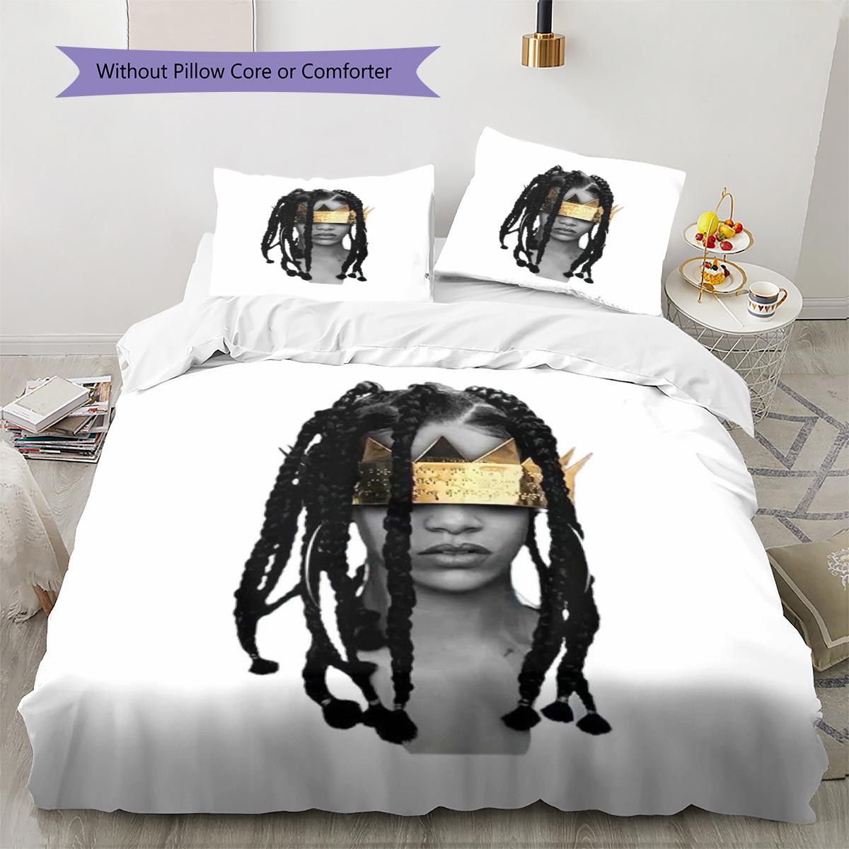 Rihanna Pattern Bedding Quilt Set Quilt Cover Pillowcase Home Decoration Birthday Gift (1 * duvet cover + 2 * pillowcase, without core) 135x200cm
Rihanna Pattern Bedding Quilt Set Quilt Cover Pillowcase Home Decoration Birthday Gift (1 * duvet cover + 2 * pillowcase, without core) 135x200cm