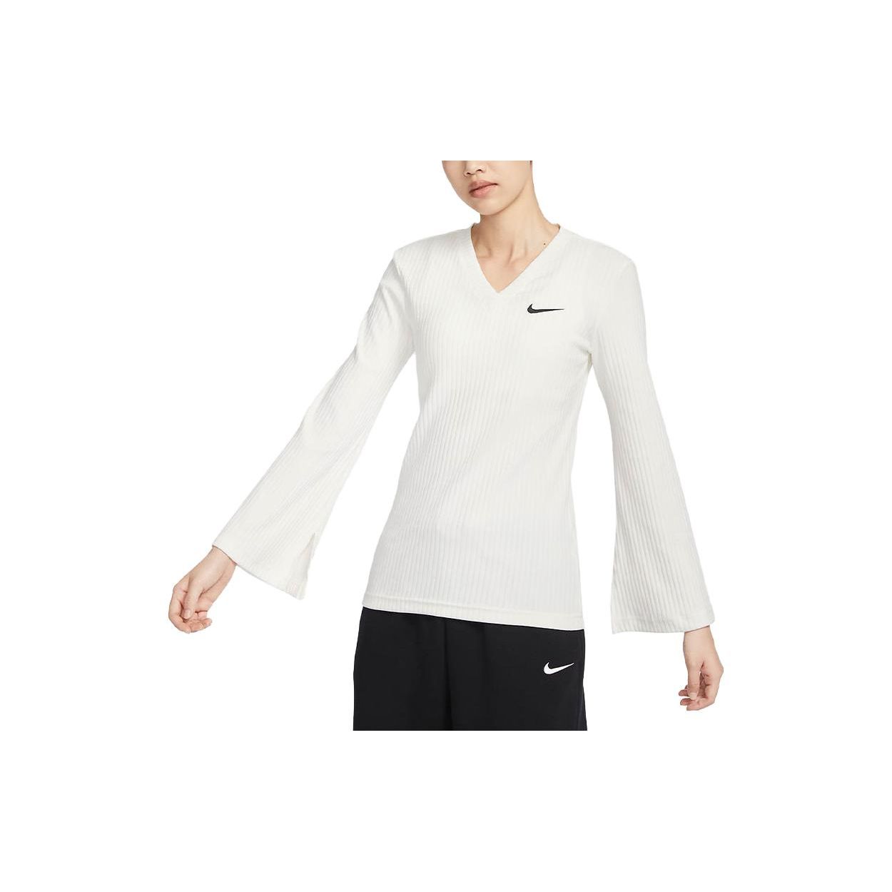 Nike Однотонный ребристый трикотажный топ с V-образным вырезом и длинными рукавами, женские топы Sail FD5259-133 M
Nike Однотонный ребристый трикотажный топ с V-образным вырезом и длинными рукавами, женские топы Sail FD5259-133 M