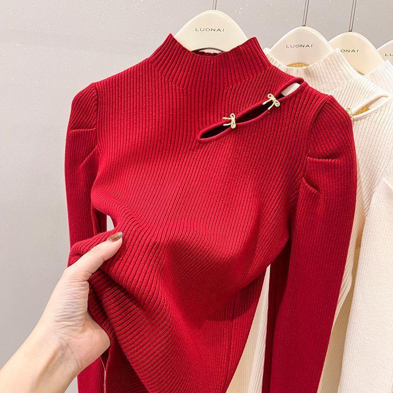One Piece Velvet High Neck Sweater with Thick Velvet Base for Wome Winter Rivet Knitted Sweater with Inner Top 2XL червоний
One Piece Velvet High Neck Sweater with Thick Velvet Base for Wome Winter Rivet Knitted Sweater with Inner Top 2XL червоний