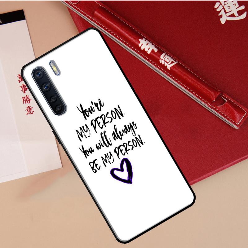 Greys Anatomy You are my person Case For Oppo A40 A78 A54 A74 A94 A17 A57 A77 A76 A16 A96 A18 A60 A80 A38 A58 A98 A15 A5 Pro OPPO A94 5G
Greys Anatomy You are my person Case For Oppo A40 A78 A54 A74 A94 A17 A57 A77 A76 A16 A96 A18 A60 A80 A38 A58 A98 A15 A5 Pro OPPO A94 5G