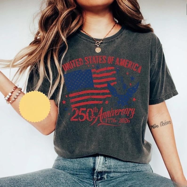 Unisex Women America 250th Anniversary Shirt Vintage Patriotic Eagle Tee Fun USA Flag Shirt Fashion Patriotic Gifts 4XL
Unisex Women America 250th Anniversary Shirt Vintage Patriotic Eagle Tee Fun USA Flag Shirt Fashion Patriotic Gifts 4XL