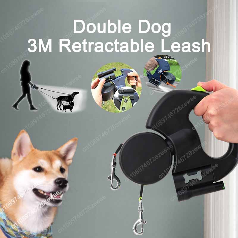 3M Retractable Dual Doggie Leash with LED Light,360 Swivel No Tangle for Each Dog Independent Braking with 3M Reflective Leads 3 M rope синій
3M Retractable Dual Doggie Leash with LED Light,360 Swivel No Tangle for Each Dog Independent Braking with 3M Reflective Leads 3 M rope синій