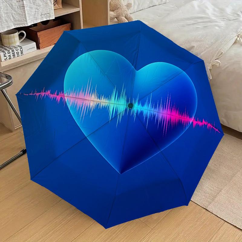 1pc Heartbeat Sound Wave Automatic Open/Close Umbrella, 8-Rib Sturdy Frame, Umbrella for Travel, Everyday, Formal Events yy251126042
1pc Heartbeat Sound Wave Automatic Open/Close Umbrella, 8-Rib Sturdy Frame, Umbrella for Travel, Everyday, Formal Events yy251126042