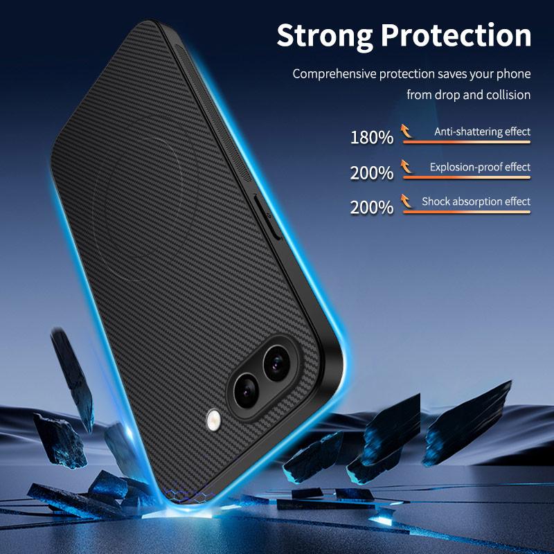 For Google Pixel 9a Case Compatible with MagSafe WANLONFENG TQ Series Carbon Fiber Texture PC TPU Phone Cover Purple
For Google Pixel 9a Case Compatible with MagSafe WANLONFENG TQ Series Carbon Fiber Texture PC TPU Phone Cover Purple