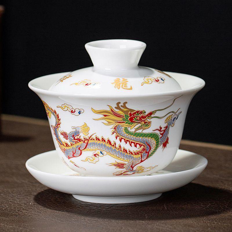 Color Changing Gaiwan Dragon Phoenix Tea Set Ceramic Tea Tureen Home Business Gift Multi Person Teapot Gongfu Teacup Party About 150ml
Color Changing Gaiwan Dragon Phoenix Tea Set Ceramic Tea Tureen Home Business Gift Multi Person Teapot Gongfu Teacup Party About 150ml