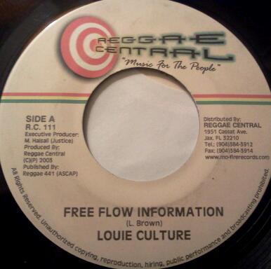 7inch Record LOUIE CULTURE / EVERTON BLENDER - Free Flow Information / Kill The He RC111 Reggae Central 2003 US Reggae, Ska & Dub Used
7inch Record LOUIE CULTURE / EVERTON BLENDER - Free Flow Information / Kill The He RC111 Reggae Central 2003 US Reggae, Ska & Dub Used