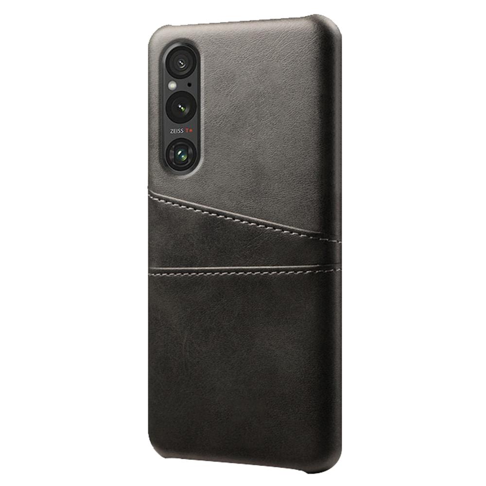 Dual Card Slots Phone Case for Sony Xperia 1 V,Anti-scratch PU Leather Coated PC Cover Black
Dual Card Slots Phone Case for Sony Xperia 1 V,Anti-scratch PU Leather Coated PC Cover Black