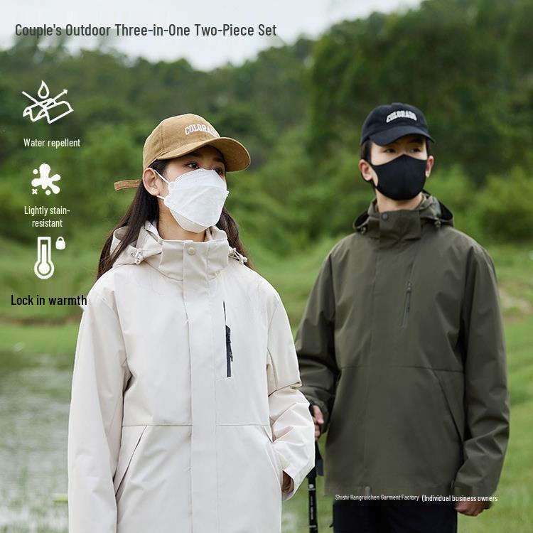 Camel 3-in-1 Men s & Women s Windbreaker: Windproof, Waterproof, with Detachable Fleece for Mountaineering. S
Camel 3-in-1 Men s & Women s Windbreaker: Windproof, Waterproof, with Detachable Fleece for Mountaineering. S