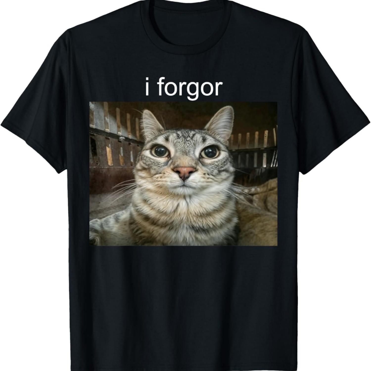 I Forgor Cat T-Shirt S чёрный
I Forgor Cat T-Shirt S чёрный
