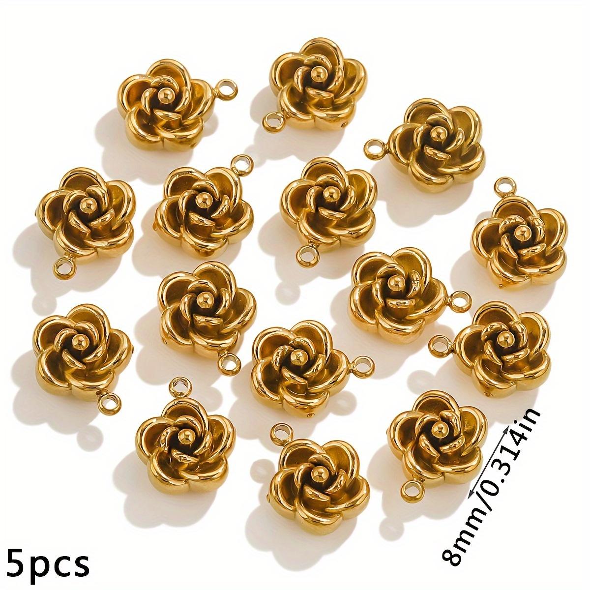 5pcs Stainless Steel 8mm 10mm Rose Pendant DIY Necklace Earrings Jewelry Making 5pcs
5pcs Stainless Steel 8mm 10mm Rose Pendant DIY Necklace Earrings Jewelry Making 5pcs