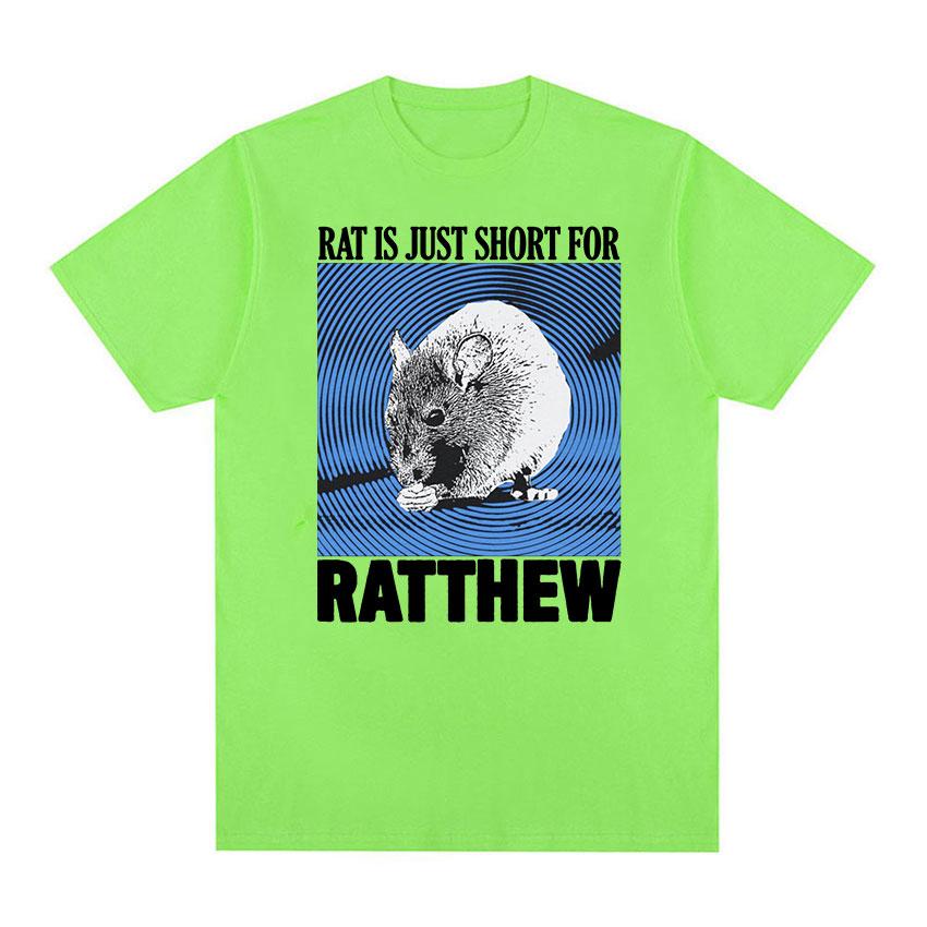 Cute Funny Rat Is Just Ratthew Graphic T Shirt Men Women Fashion Retro Short Sleeve T-shirt Casual 100% Cotton Oversized Tshirts
Cute Funny Rat Is Just Ratthew Graphic T Shirt Men Women Fashion Retro Short Sleeve T-shirt Casual 100% Cotton Oversized Tshirts