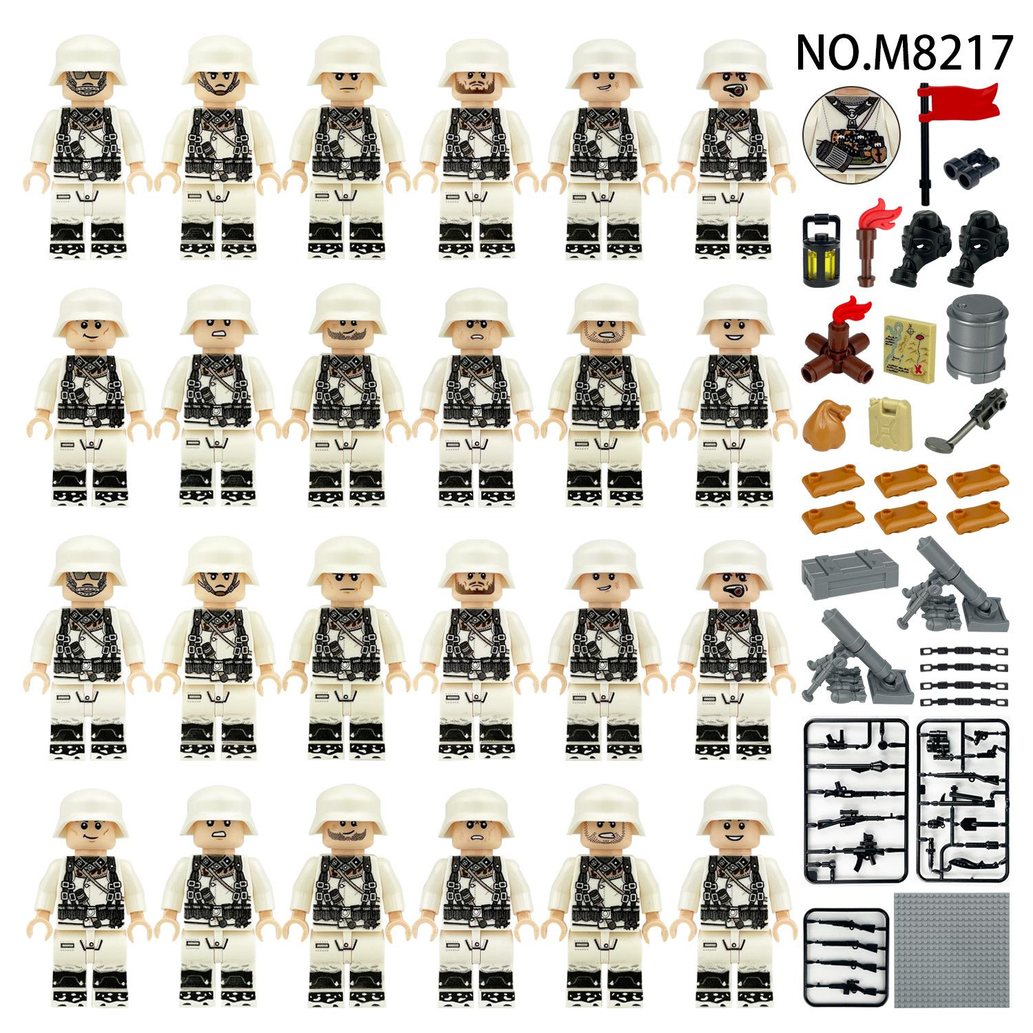 24 шт. Военная серия Горные полевые войска Солдат Миньон Строительные блоки Игрушки
24 шт. Военная серия Горные полевые войска Солдат Миньон Строительные блоки Игрушки