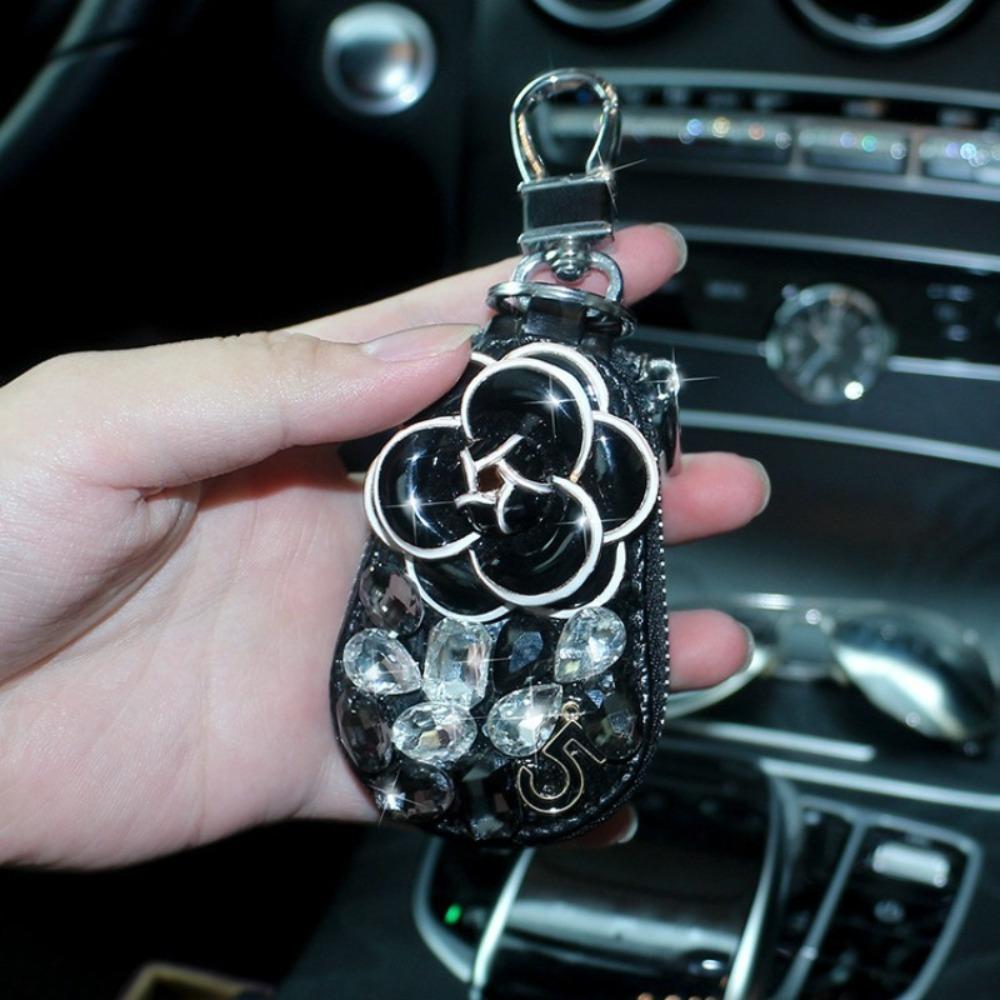 1PC Universal Bling Car Key Case for Women Rhinestone Car Accessories Diamond Key Chain Key Cover Holder Keyring чорний
1PC Universal Bling Car Key Case for Women Rhinestone Car Accessories Diamond Key Chain Key Cover Holder Keyring чорний