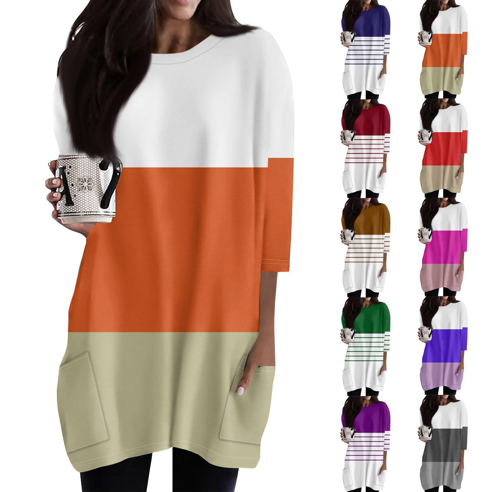 Women s Round Neck Pocket Stripe Print 3/4 Sleeve Top Round Neck Top Loose Casual Top L армия зеленый
Women s Round Neck Pocket Stripe Print 3/4 Sleeve Top Round Neck Top Loose Casual Top L армия зеленый