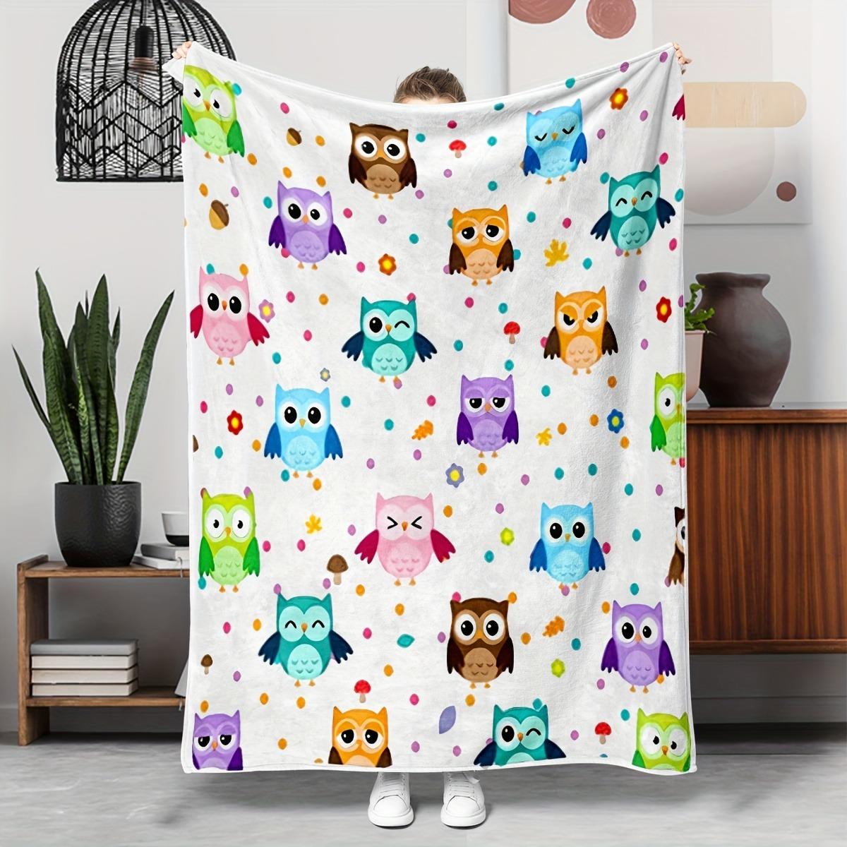 1pc Throw Blanket Colorful Cartoon Owl Theme Soft Comfortable Blanket Extra Large Blankets for Sofa Bed Office Camping Travel 130x150cm
1pc Throw Blanket Colorful Cartoon Owl Theme Soft Comfortable Blanket Extra Large Blankets for Sofa Bed Office Camping Travel 130x150cm