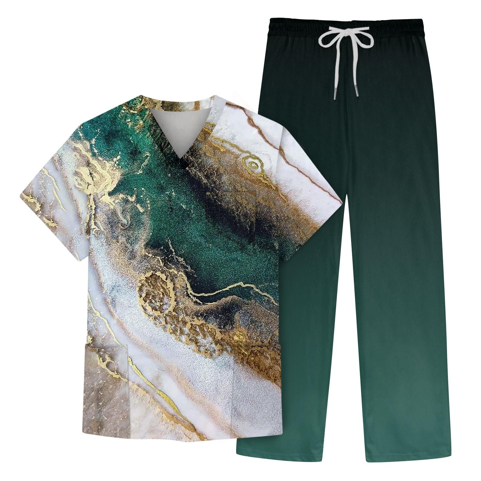 Мужской короткий рукав с V-образным вырезом и принтом на груди, карман для ухода, топ, брюки с эластичной резинкой на талии, рабочий костюм из двух предметов S
Мужской короткий рукав с V-образным вырезом и принтом на груди, карман для ухода, топ, брюки с эластичной резинкой на талии, рабочий костюм из двух предметов S