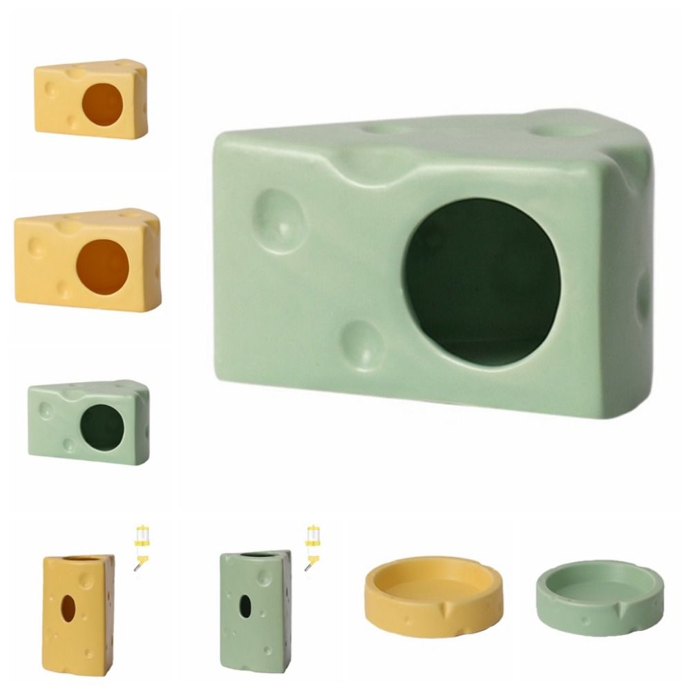 Ceramics Hut Hamster Hideout Cheese Shape Feeding Dish Ceramics Hamster House Landscape Product Green-Food Dish
Ceramics Hut Hamster Hideout Cheese Shape Feeding Dish Ceramics Hamster House Landscape Product Green-Food Dish