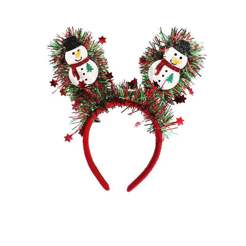 Festive Star & Snowman Holiday Headband with Gloves - Gold Thread Accents
Festive Star & Snowman Holiday Headband with Gloves - Gold Thread Accents