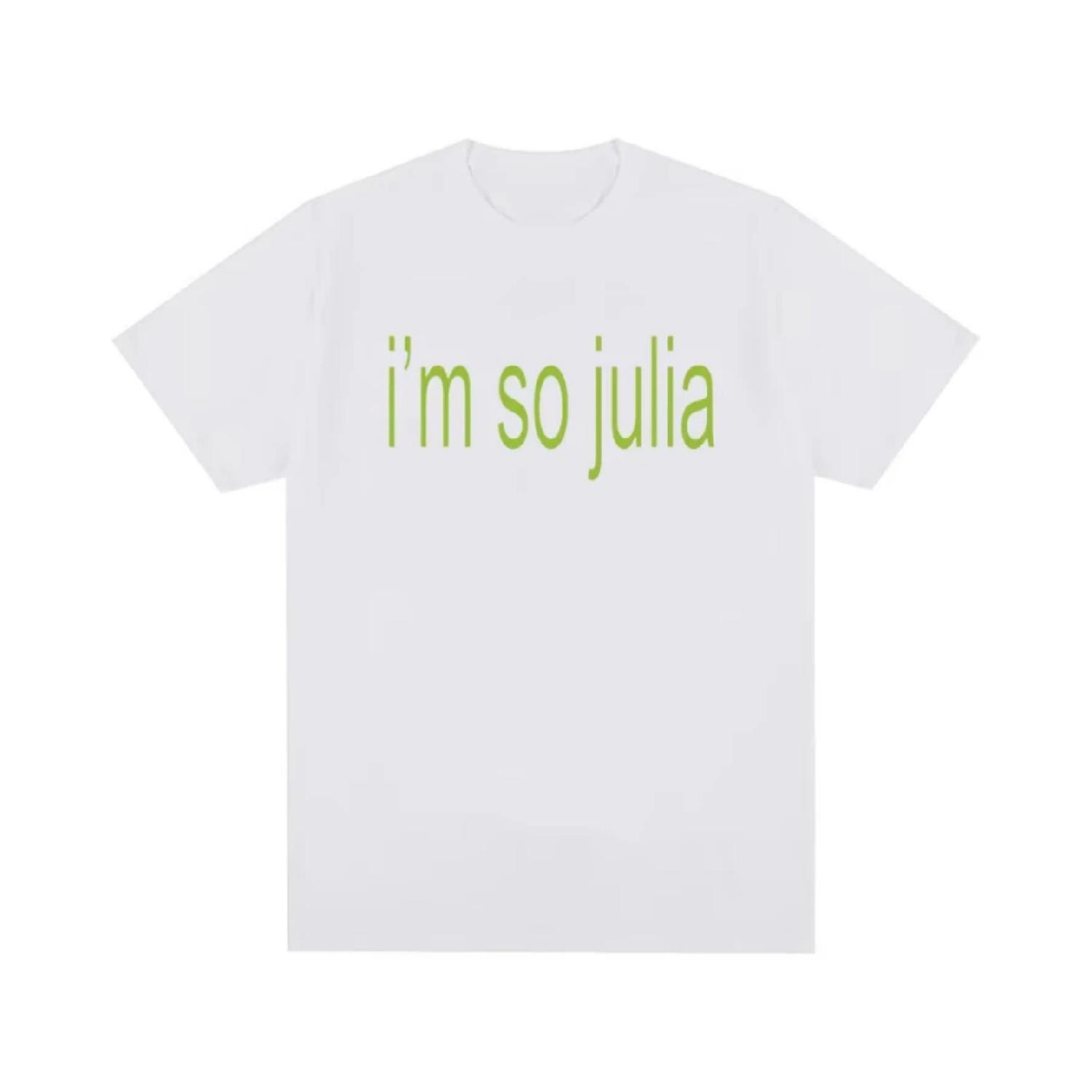 I m So Julia Letter Print T Shirt Charli XCX Brat Album 2024 Men s Women Fashion Harajuku T-shirt Cotton Casual T-shirts S чёрный
I m So Julia Letter Print T Shirt Charli XCX Brat Album 2024 Men s Women Fashion Harajuku T-shirt Cotton Casual T-shirts S чёрный