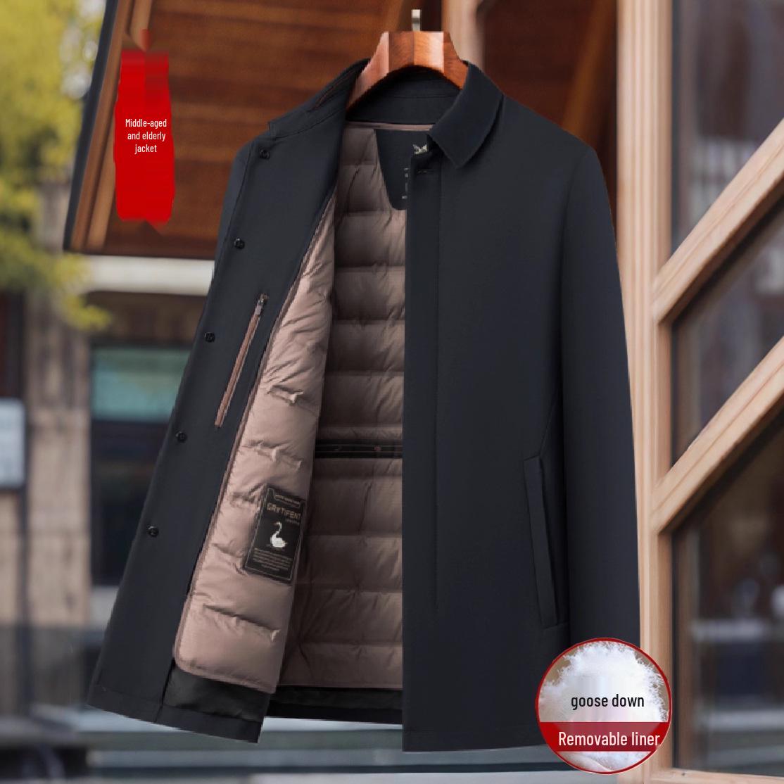 Men s Warm Goose Down Jacket with Detachable Liner - Winter Outerwear for Middle-aged and Elderly 5XL (205-220 jin)
Men s Warm Goose Down Jacket with Detachable Liner - Winter Outerwear for Middle-aged and Elderly 5XL (205-220 jin)