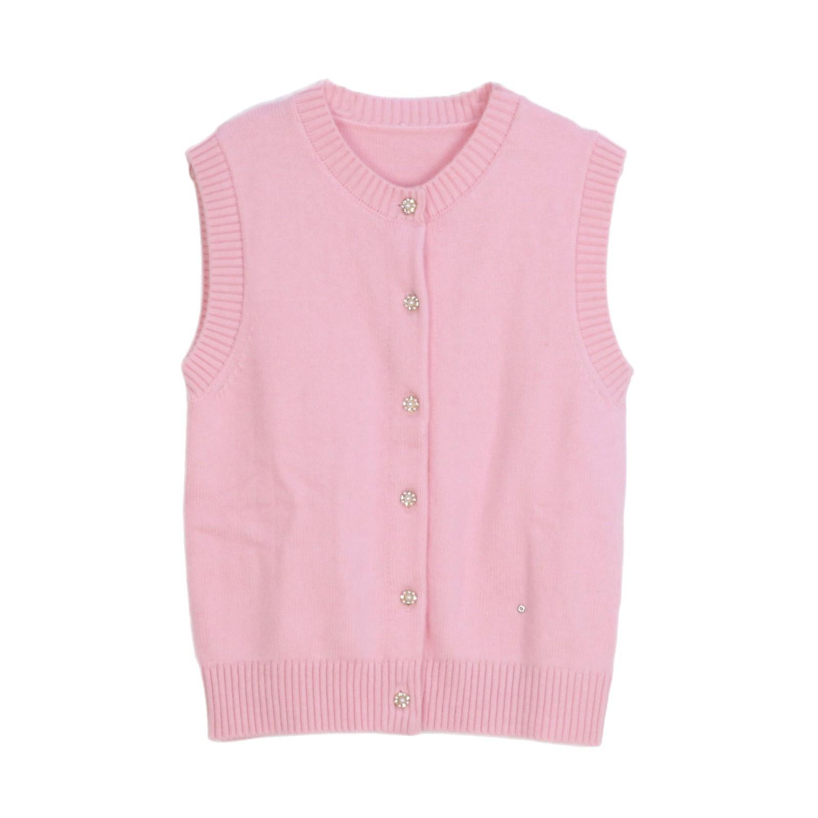 French Sleeveless Knitted Round Neck Vest - Women s European & American Style, Button-Up Short Top Large
French Sleeveless Knitted Round Neck Vest - Women s European & American Style, Button-Up Short Top Large