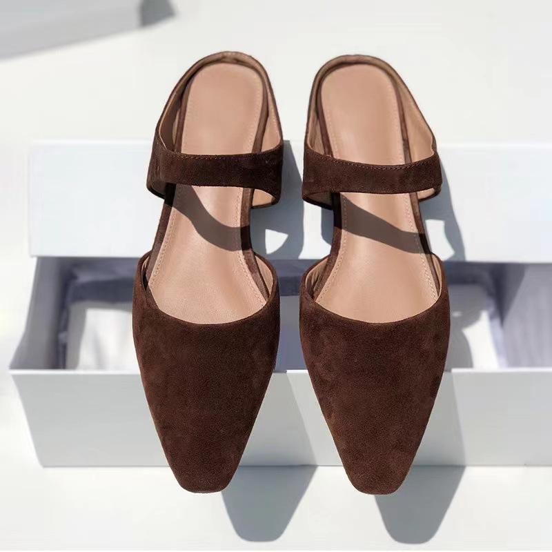 Баотоу полутапочки женские 2025 новые летние на плоской подошве с острым носком кожа замша ретро европейский и американский Мэри Джейн женская обувь 40
Баотоу полутапочки женские 2025 новые летние на плоской подошве с острым носком кожа замша ретро европейский и американский Мэри Джейн женская обувь 40