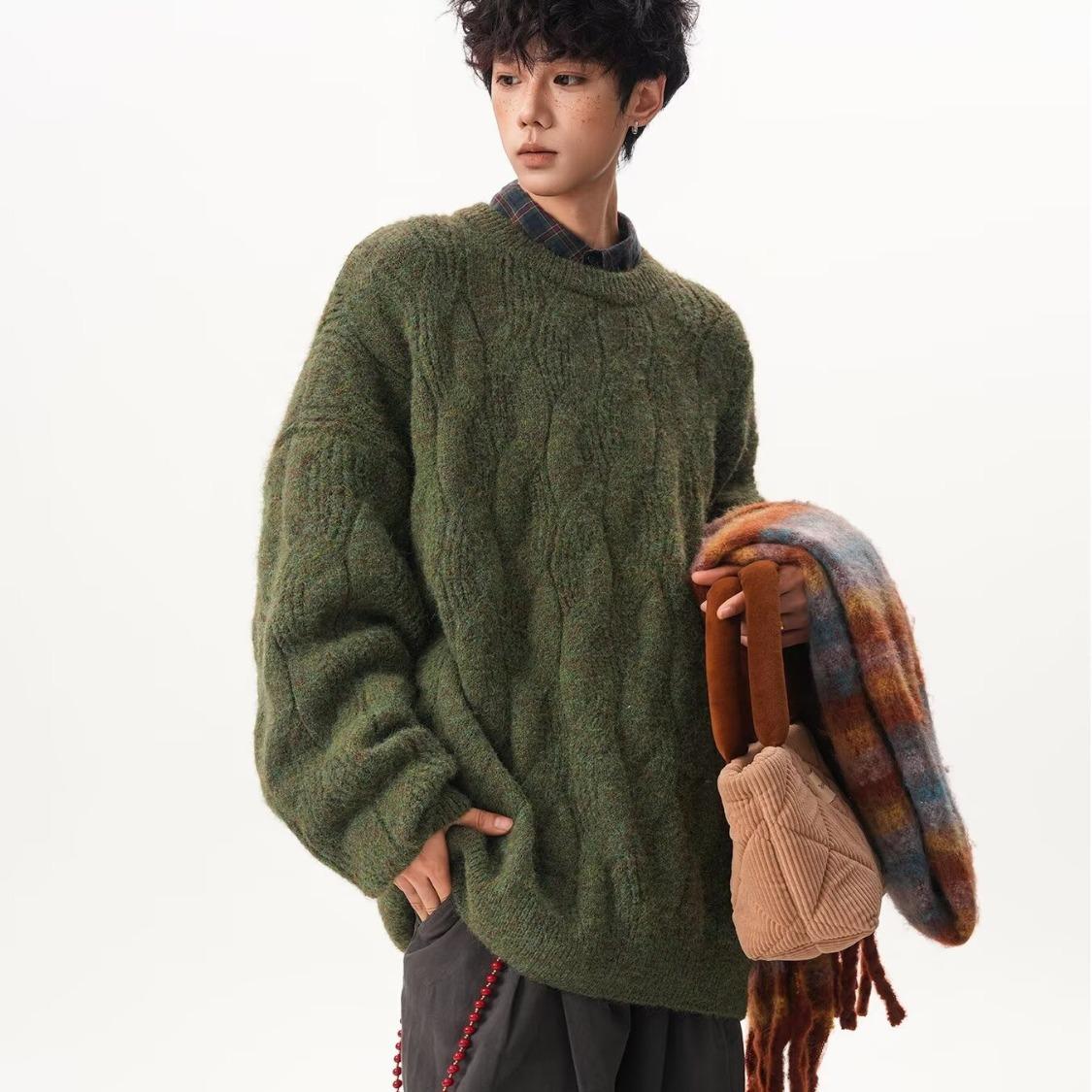Men s Retro Cable Knit Sweater - Loose Fit, Round Neck, Autumn/Winter Style, Versatile Casual Top Large
Men s Retro Cable Knit Sweater - Loose Fit, Round Neck, Autumn/Winter Style, Versatile Casual Top Large