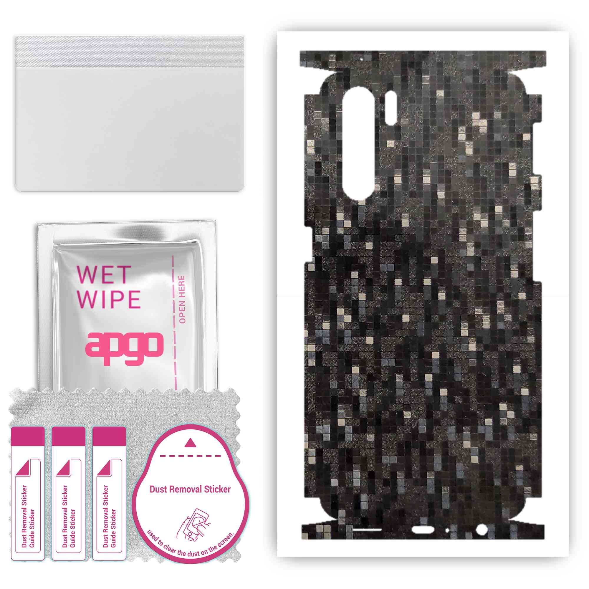 apgo Protective Skin Sticker for the back+sides compatible with Oppo Reno3, Full Wrap Film, Foil, Vinyl - Pattern Carbon Black Pixel
apgo Protective Skin Sticker for the back+sides compatible with Oppo Reno3, Full Wrap Film, Foil, Vinyl - Pattern Carbon Black Pixel
