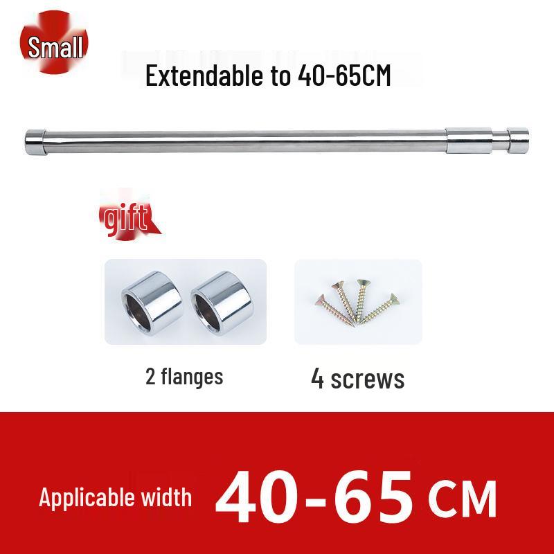 Телескопічна штанга для підвішування та сушіння одягу з нержавіючої сталі з потовщеною поперечиною.
Телескопічна штанга для підвішування та сушіння одягу з нержавіючої сталі з потовщеною поперечиною.